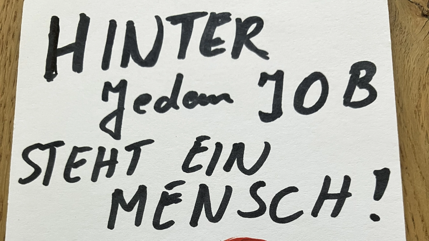 Hinter jedem Job steht eine Existenz  - eine Familie