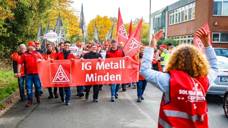 Los geht Warnstreik